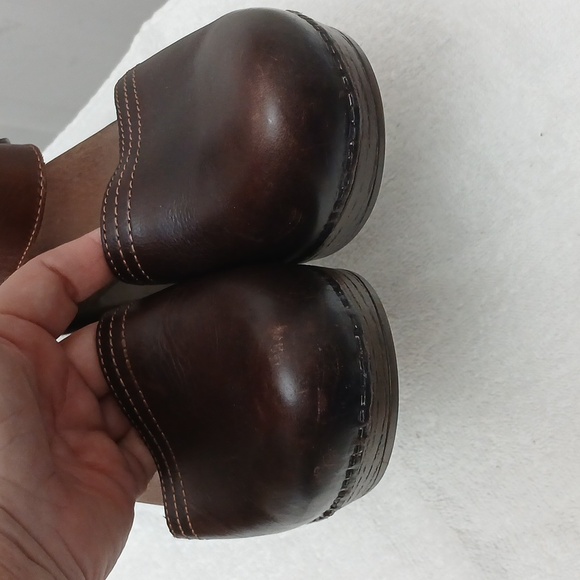 Dansko Darlene Mary Jane Brown Leather Women's Heels Shoes with Buckle Sz 40 - Picture 5 of 11